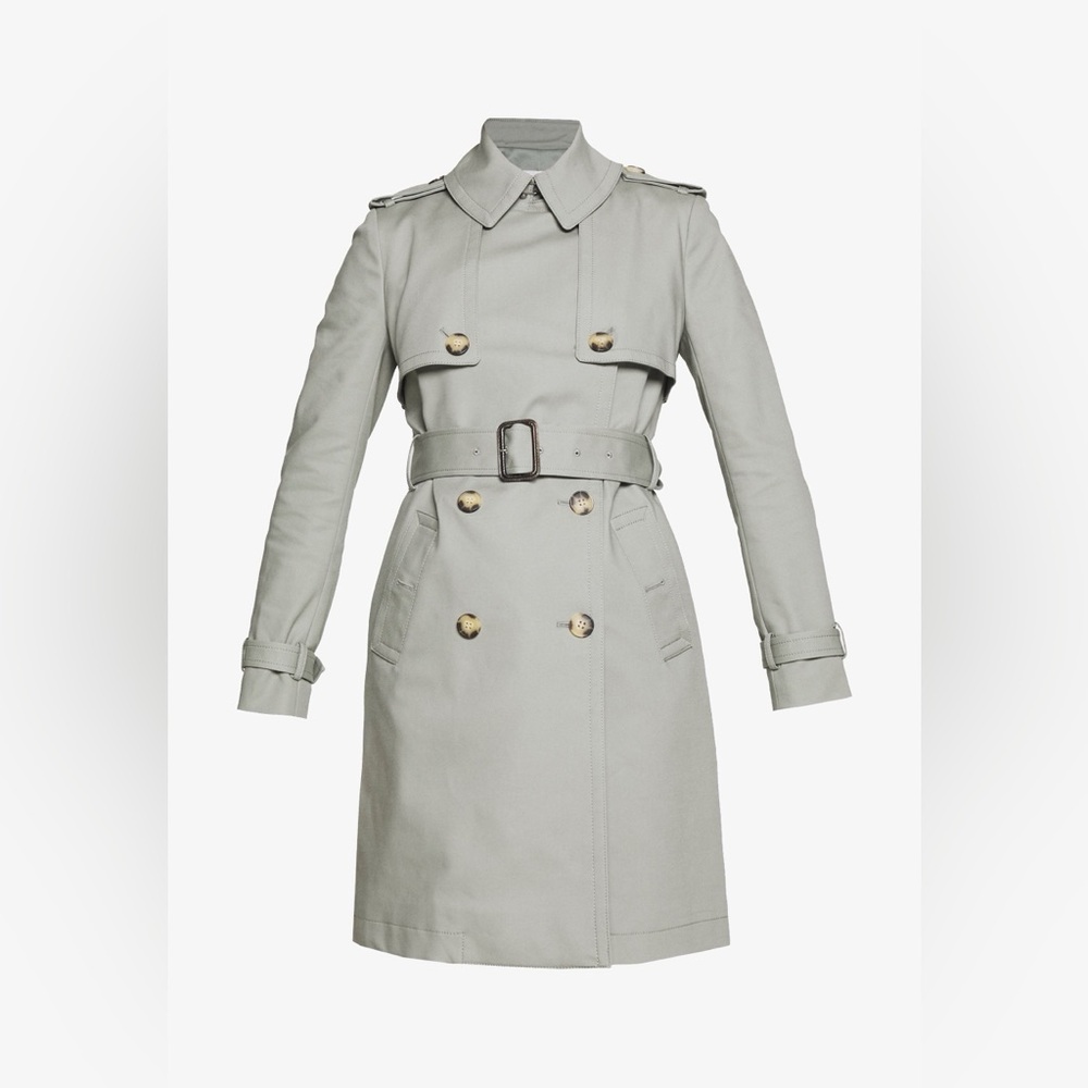 🌟Club Monaco | Matie Double-Breasted Trench Coat - Sage/Grey Size Extra Small XS